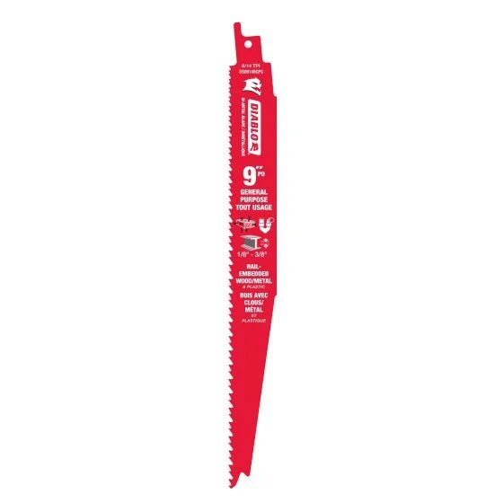 Lames de Scie Alternative Diablo 9" Tout Usage - Paquet de 5 + 1 Gratuite - par Groupe SS360 - Disponible chez Groupe SS360