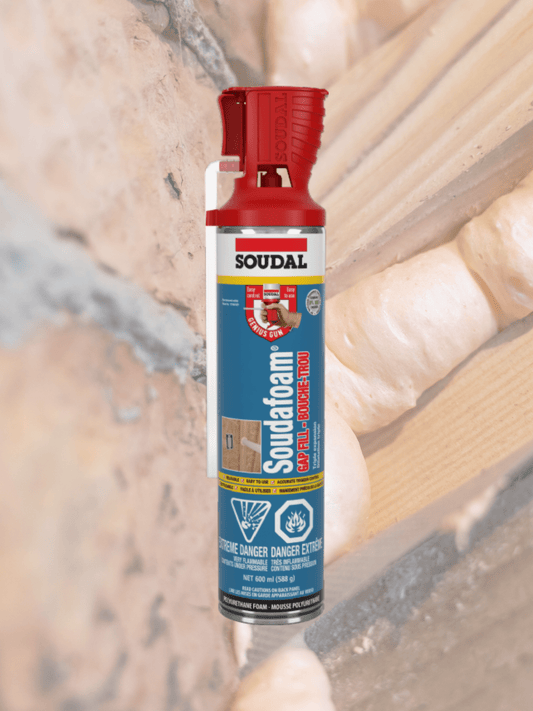 Soudafoam Bouche Trou 600ml – Mousse Polyuréthane à Haute Expansion - Isolant en mousse par Groupe SS360 - Disponible chez Groupe SS360