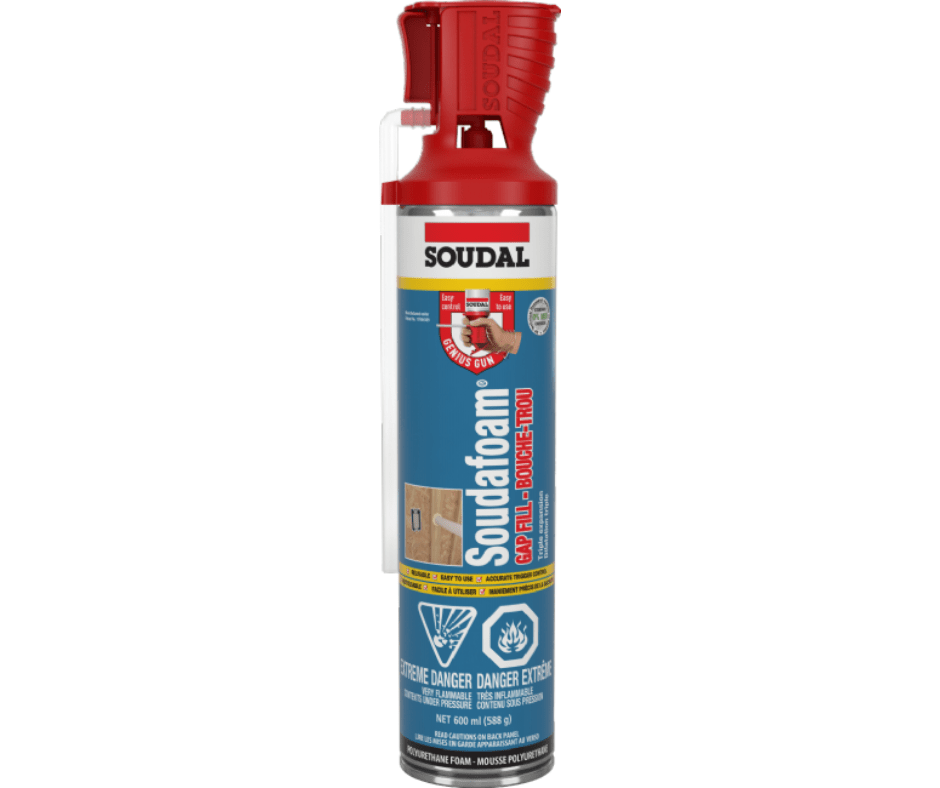 Soudafoam Bouche Trou 600ml – Mousse Polyuréthane à Haute Expansion - Isolant en mousse par Groupe SS360 - Disponible chez Groupe SS360